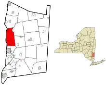 Location within Dutchess County and the state of New York