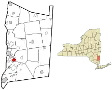 Location of Red Oaks Mill, New York