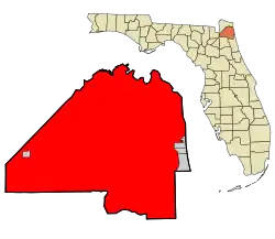 Location within Duval County