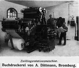 Print house Dittmann at Nr.13 ca 1906