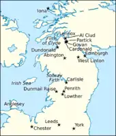 Map of northern Britain