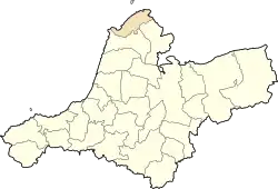 Location of Bou Zedjar within Aïn Témouchent province