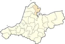 Location of El Amria within Aïn Témouchent province