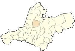 Location of El Malah within Aïn Témouchent province
