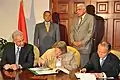 Signing the bilateral agreement between Egypt and Japan for establishing The university