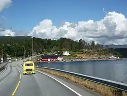 View of the highway passing near the village