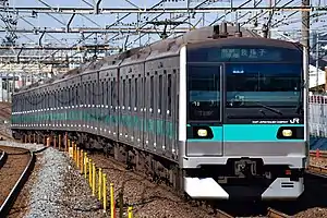 A Jōban Line/Tokyo Metro Chiyoda Line E233-2000 series set in April 2019