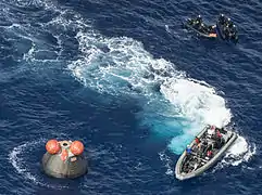 Recovery of the EFT-1 Orion by the USS Anchorage, 5 December 2014