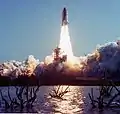 The launch of STS-41-C on 6 April 1984