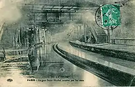 The station during the 1910 flood
