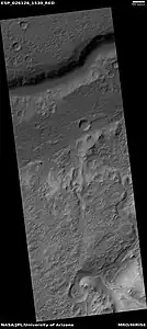 Part of delta, as seen by HiRISE under HiWish program Note: this is a portion of the previous CTX image.