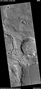 Wide view of channels in Ismenius Lacus quadrangle, as seen by HiRISE under HiWish program