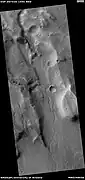 Channel on floor of valley, as seen by HiRISE under HiWish program. Location is Eridania quadrangle.