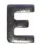 Silver letter E