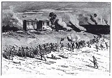 Battle of East Cemetery Hill, in an 1884 engraving