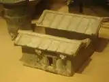 A ceramic model of a house with a courtyard, from the Han dynasty (202 BC – AD 220)