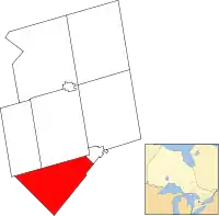 Location of East Garafraxa within Dufferin County