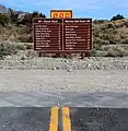 Eastern end of Corn Creek Road at its junction with Alamo Road