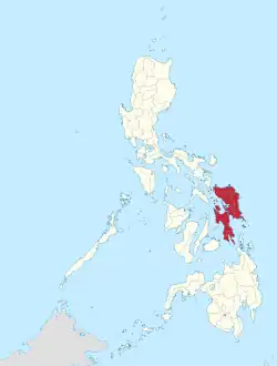 Map of the Philippines highlighting Eastern Visayas
