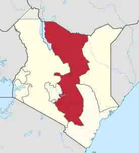 Location of the Former Province in Kenya.