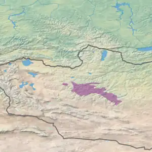 Ecoregion territory (in yellow)