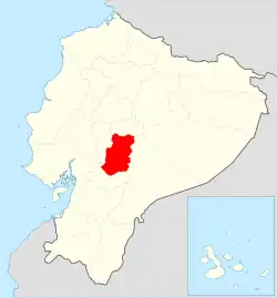 Location of Chimborazo Province in Ecuador.