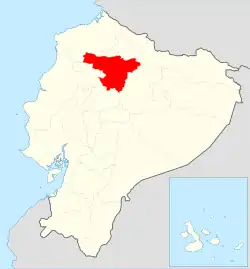 Location of Pichincha Province in Ecuador.