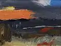 Landscape in oil, by Edward Bell