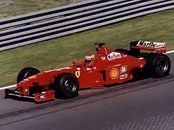 Eddie Irvine driving for Ferrari at the 1999 Canadian GP