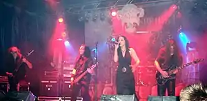 Edenbridge performing in 2008. L-R: Sebastian, Bindig, Edelsbacher, Lanvall