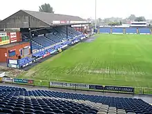 View from Edgeley Park's Cheadle End during pitch renovations.