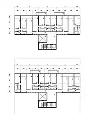 Edificio del Seguro Médico. Residential Block Plan.