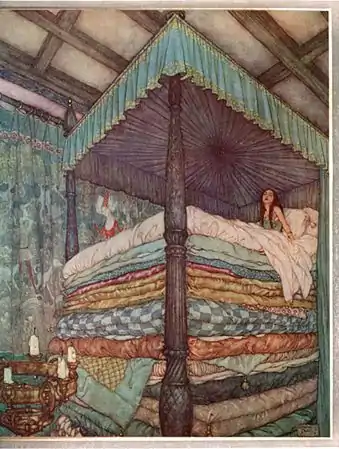 The fairytale The Princess and the Pea exaggerates the layering of thin mattresses common in traditional European beds