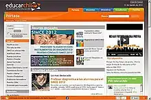 Screenshot of www.educarchile.cl on 12 August 2012