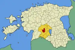 Pärsti Parish within Viljandi County in 2009.