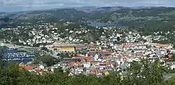 View of the town of Egersund