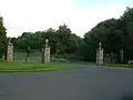 The restored Belvedere or 'Egg Cup' gates near the visitor centre