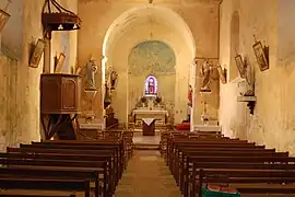 The interior of the church of Our Lady, in Coust