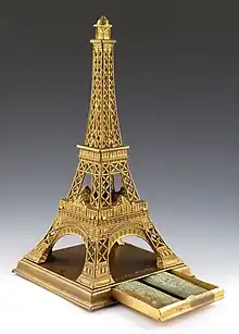 Eiffel Tower needle case, W. Avery & Sons, England, 19th century