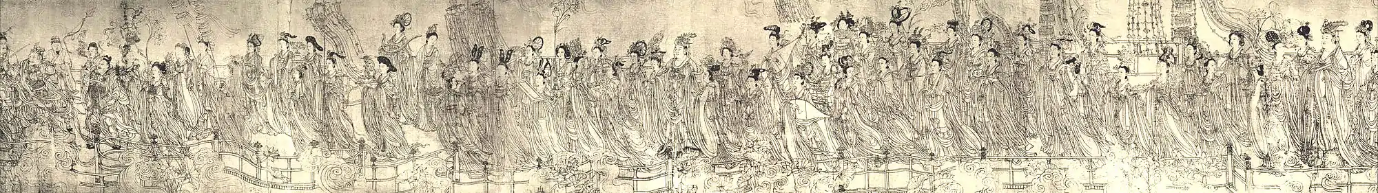 Eighty-Seven Celestials, by Wu Daozi (685–758), Tang dynasty, Chinese