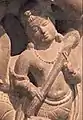 Musician with body of snake playing eka-tantri vina, from Parsvanatha