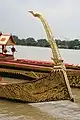 The bow of barge Ekachai Lao Thong