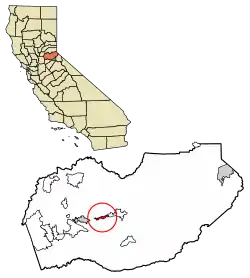 Location of Camino in El Dorado County, California.
