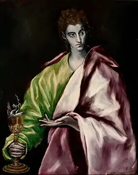 Saint John and the Poisoned Cup by El Greco, c. 1610-1614