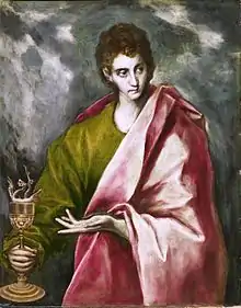 Saint John and the cup by El Greco