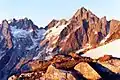 Dorado Needle (left) and Eldorado Peak seen from near The Triad