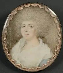 Miniature painting of young woman