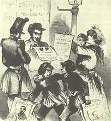 The 1848 presidential campaign pitted Louis Napoleon against General Cavaignac, the Minister of Defense of the Provisional Government, and the leaders of the socialists.