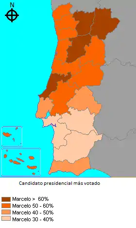 Strongest candidate by electoral district.