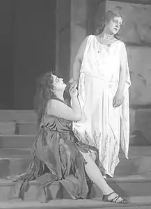 Elektra, 1927. Anna Wolf-Ortner, left, as Elektra and Born as Chrysothemis